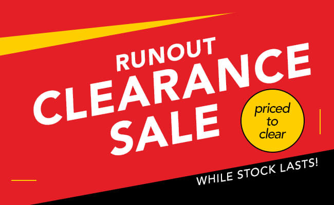 Runout Clearance Last Chance to Buy