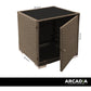 Arcadia Furniture 3 Piece Sunlounge Set - Grey And Oatmeal