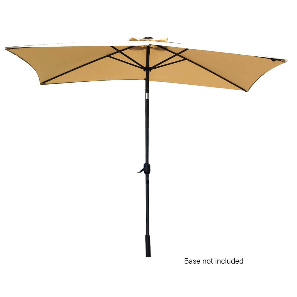 Arcadia Furniture Outdoor 3m Garden Umbrella With In-Built Solar Led Lights - Beige