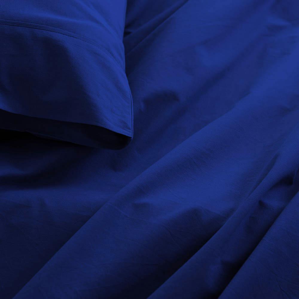 Royal Comfort Washed 100% Cotton Sheet Set King Royal Blue