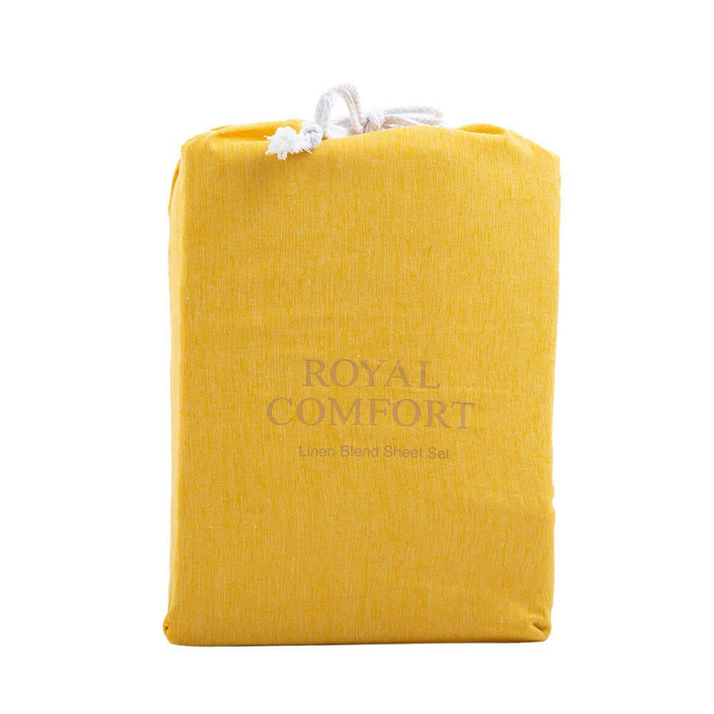 Royal Comfort  Blend Sheet Set Queen Mustard Gold