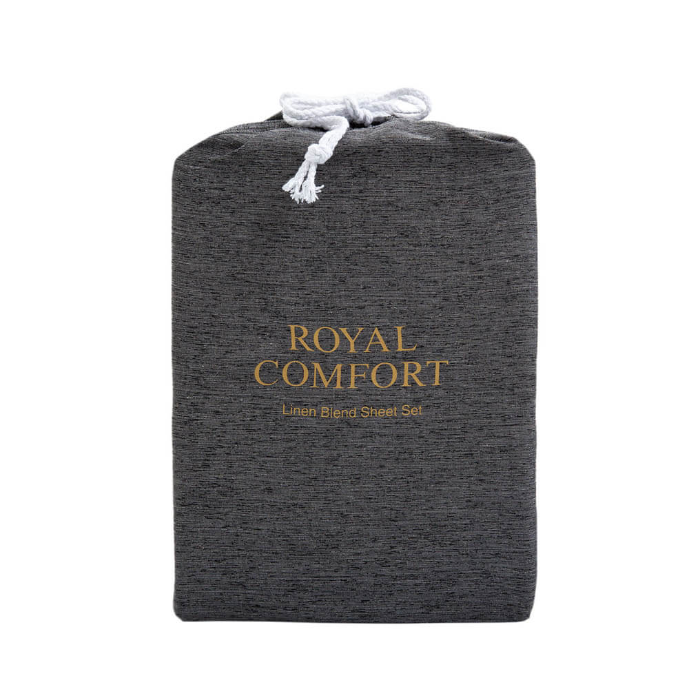 Royal Comfort  Blend Sheet Set Queen Charcoal
