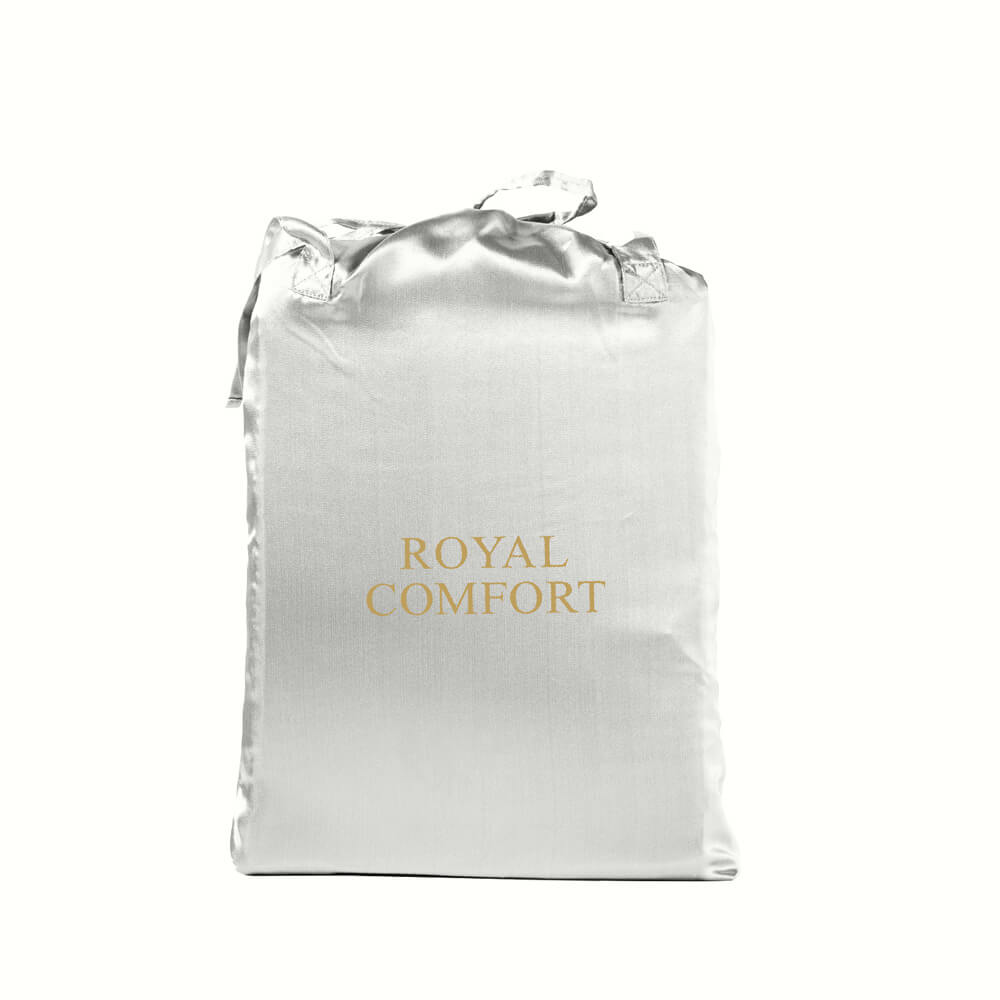 Royal Comfort 3 Piece Satin Sheet Set Queen Silver