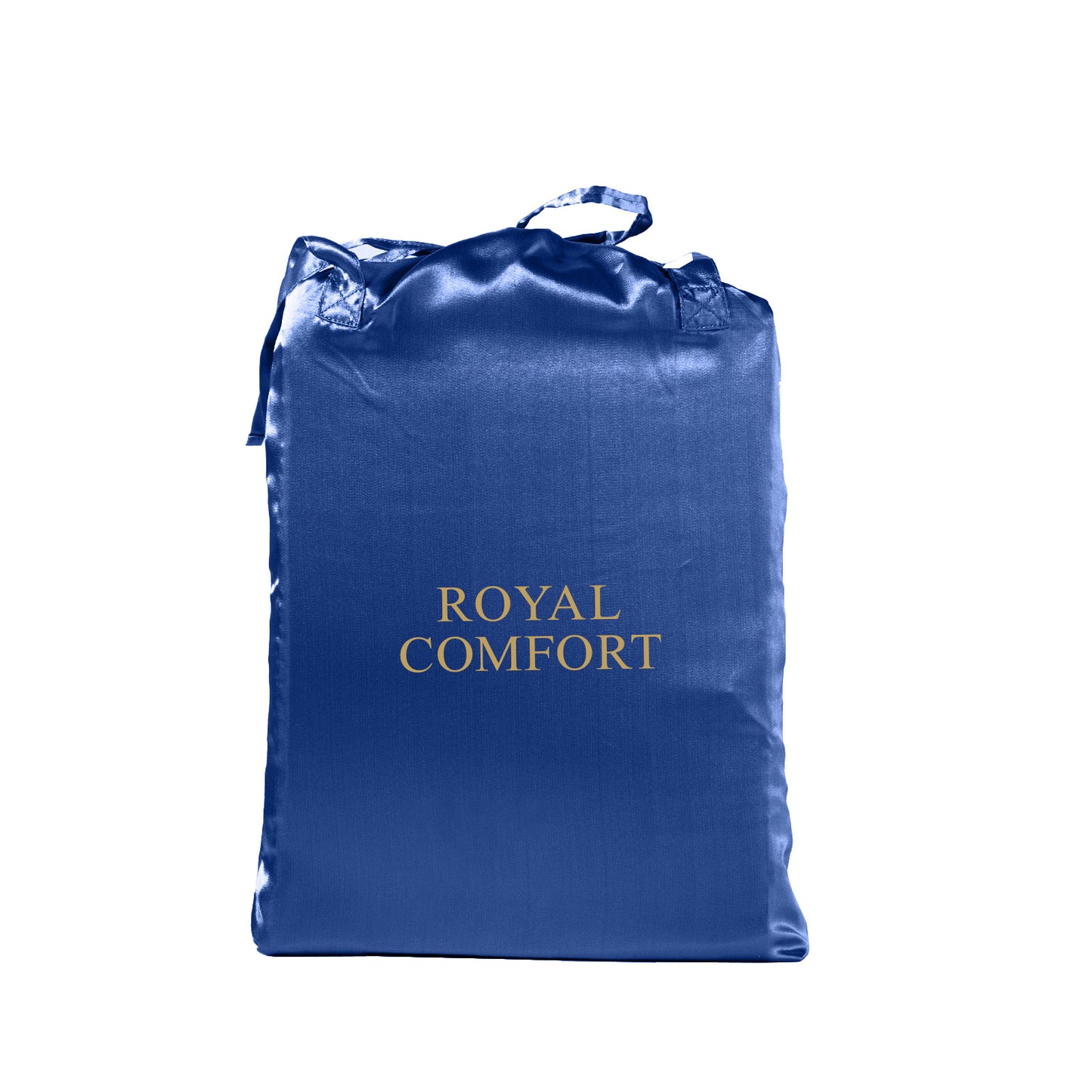 Royal Comfort 4 Piece Satin Sheet Set Queen Navy Blue