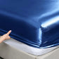 Royal Comfort 4 Piece Satin Sheet Set King Navy Blue