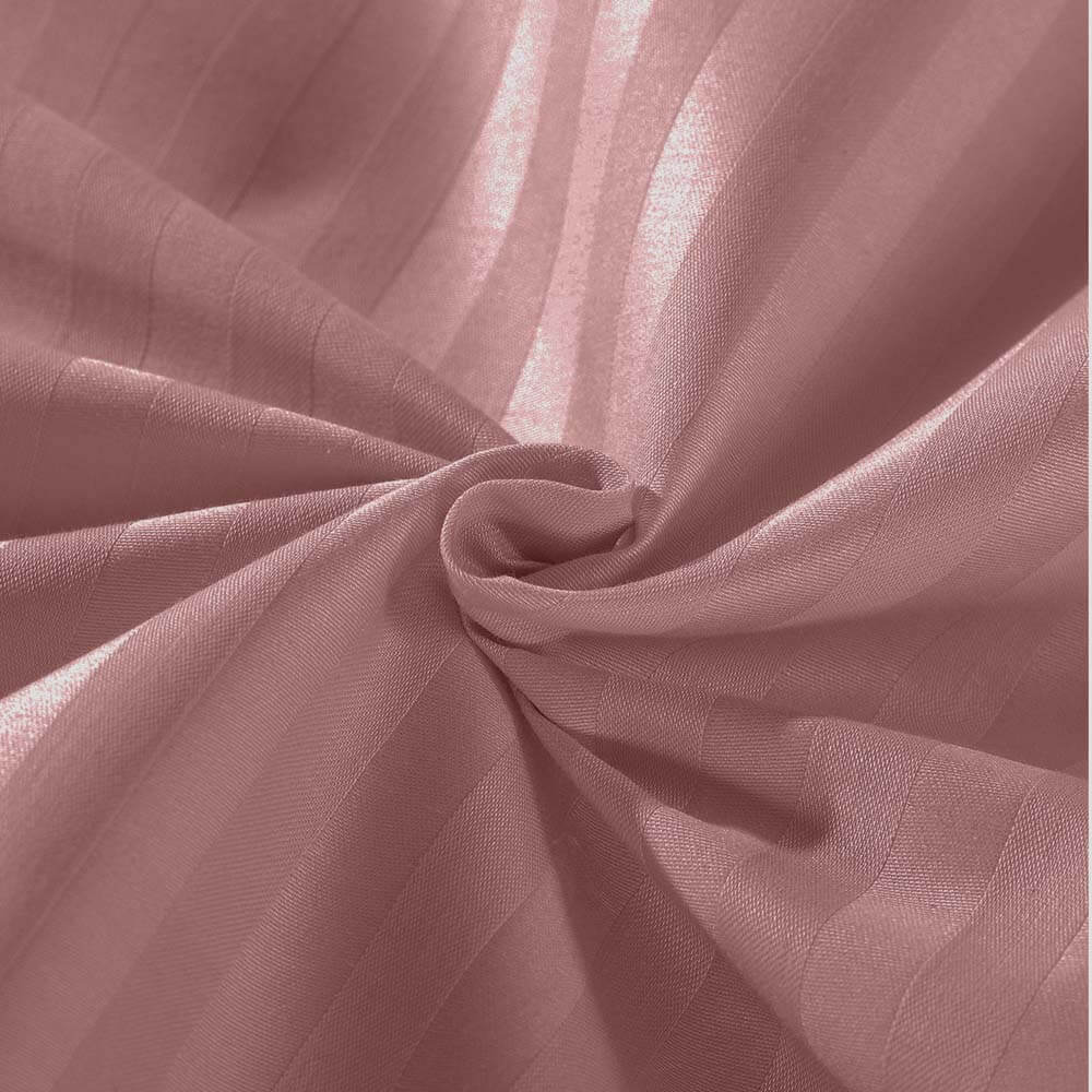 Royal Comfort Kensington 1200TC 100% Cotton Stripe Quilt Cover Set King Desert Rose