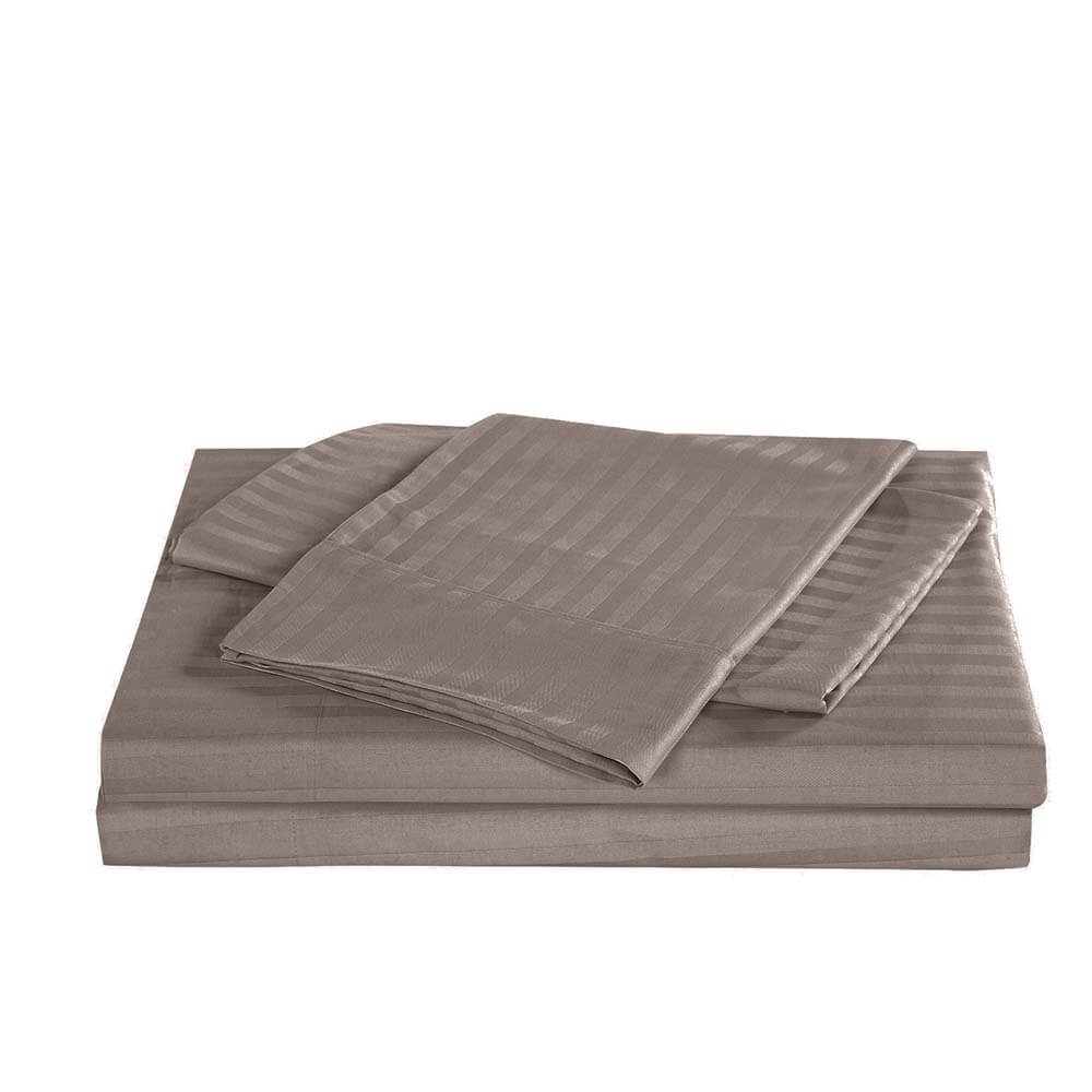 Royal Comfort Kensington 1200TC 100% Cotton Stripe Quilt Cover Set King Charcoal