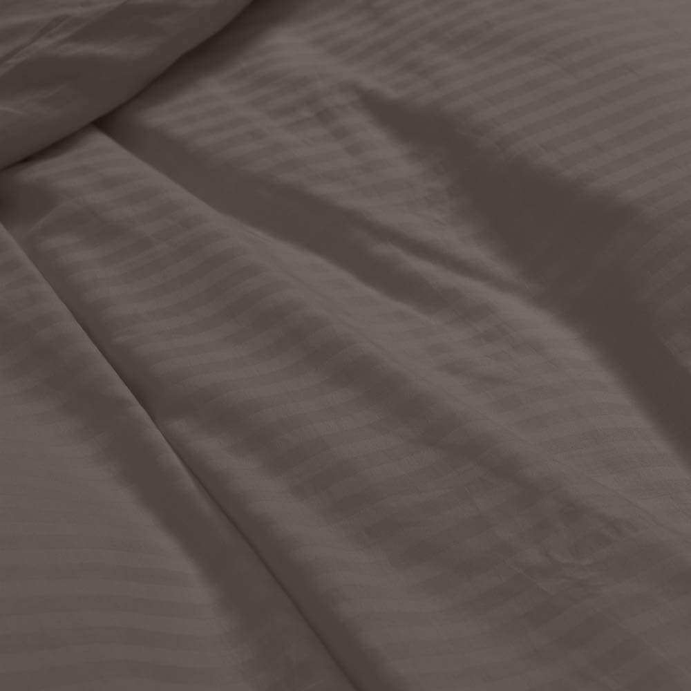 Royal Comfort Kensington 1200TC 100% Cotton Stripe Quilt Cover Set SuperKing Charcoal