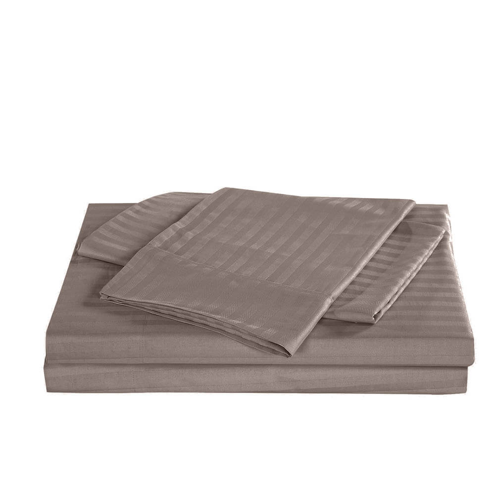 Royal Comfort Kensington 1200TC 100% Cotton Stripe Quilt Cover Set SuperKing Charcoal