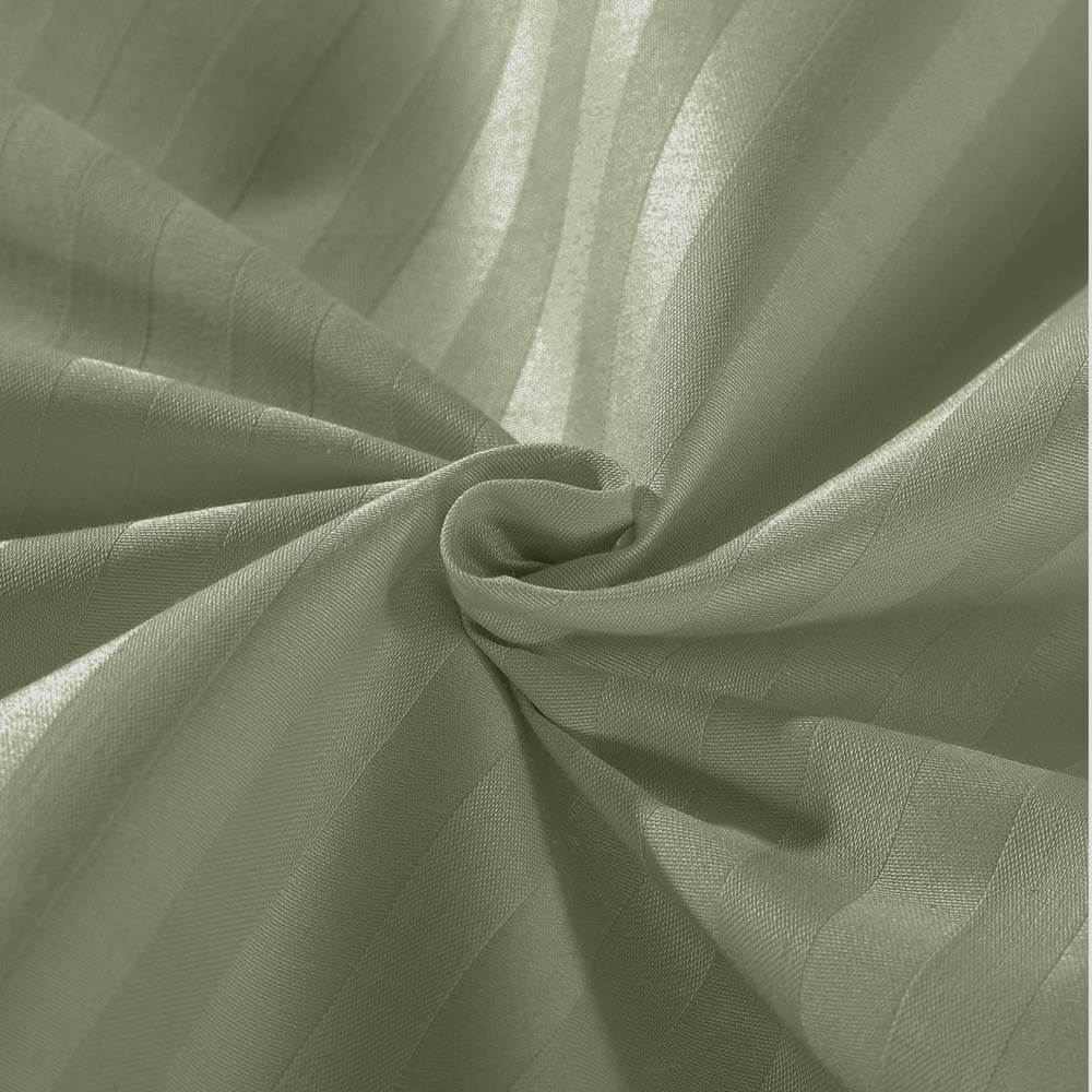 Royal Comfort Kensington 1200TC 100% Cotton Stripe Quilt Cover Set Queen Olive
