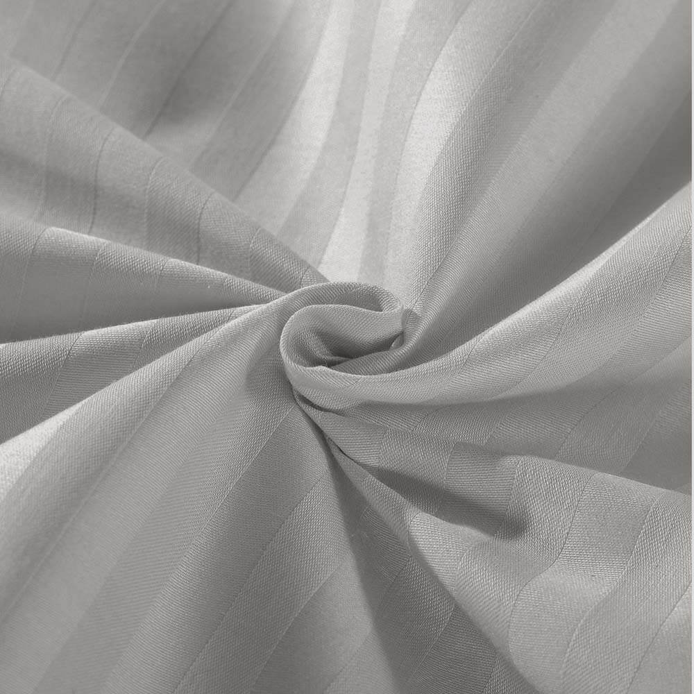 Royal Comfort Kensington 1200TC 100% Cotton Stripe Quilt Cover Set Queen Grey