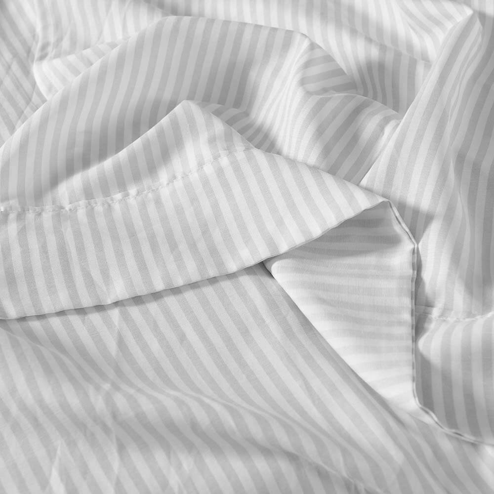 Royal Comfort Striped  Quilt Cover Set Queen Grey