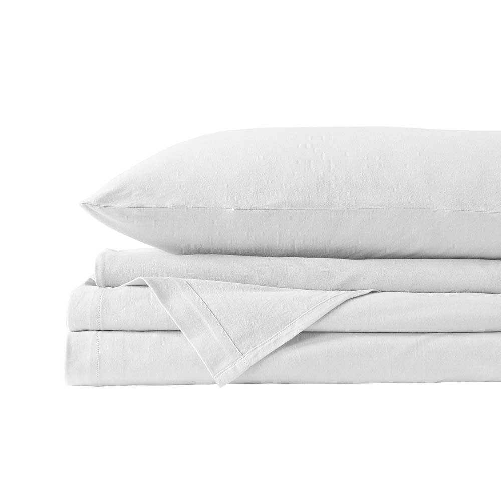 Royal Comfort Jersey Cotton Quilt Cover Set Queen White
