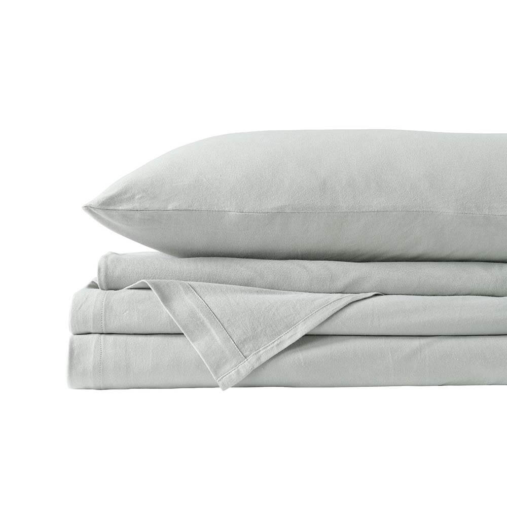Royal Comfort Jersey Cotton Quilt Cover Set Queen Grey Marle