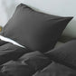 Royal Comfort Jersey Cotton Quilt Cover Set Queen Charcoal Marle