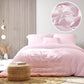 Royal Comfort Jersey Cotton Quilt Cover Set Queen Pink Marle