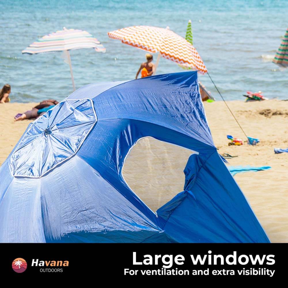 Havana Beach Umbrella - Blue