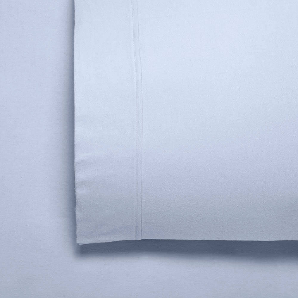 Fletcher Flannelette Sheet Set Steel Blue Single