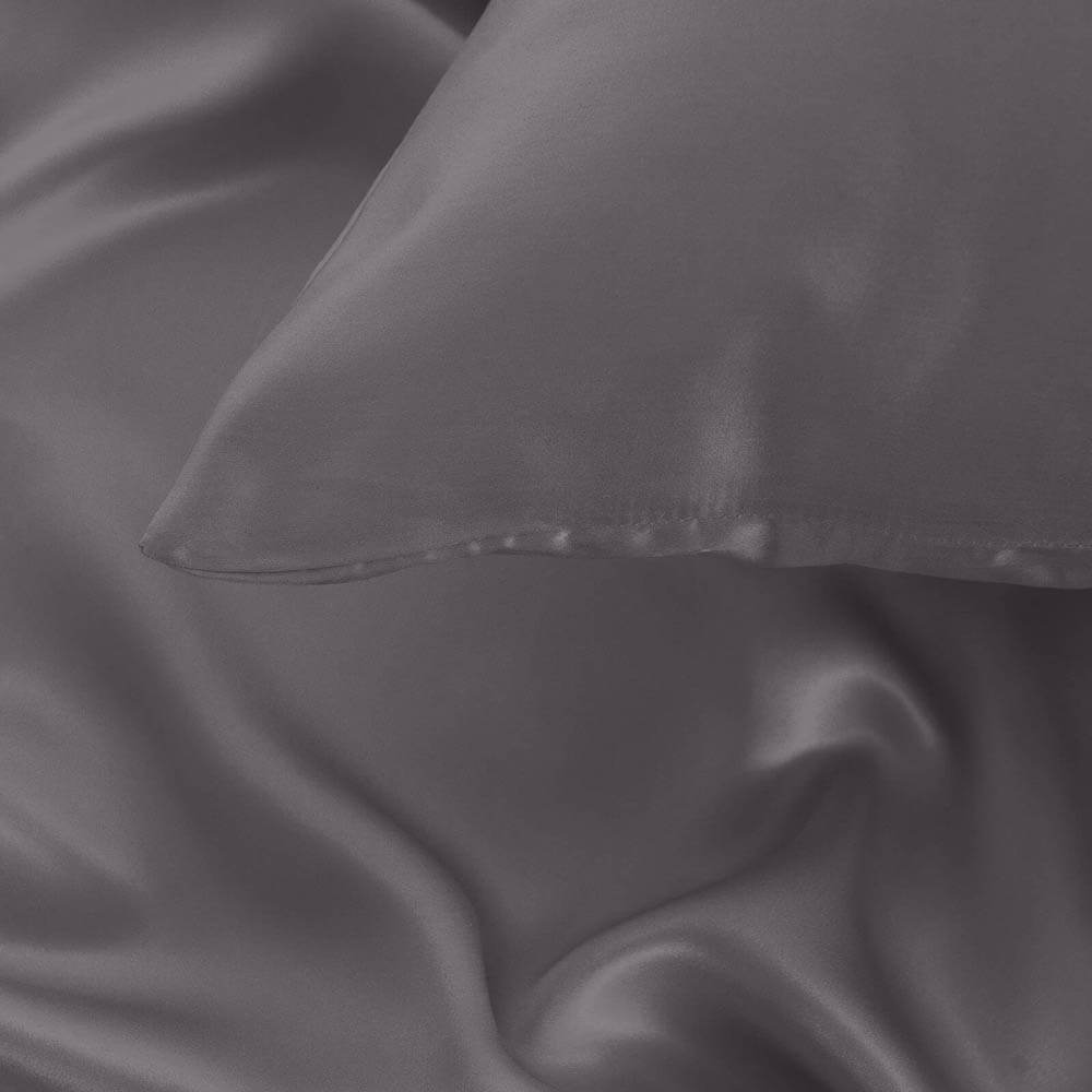 Pure Silk Pillow Case By Royal Comfort-Charcoal