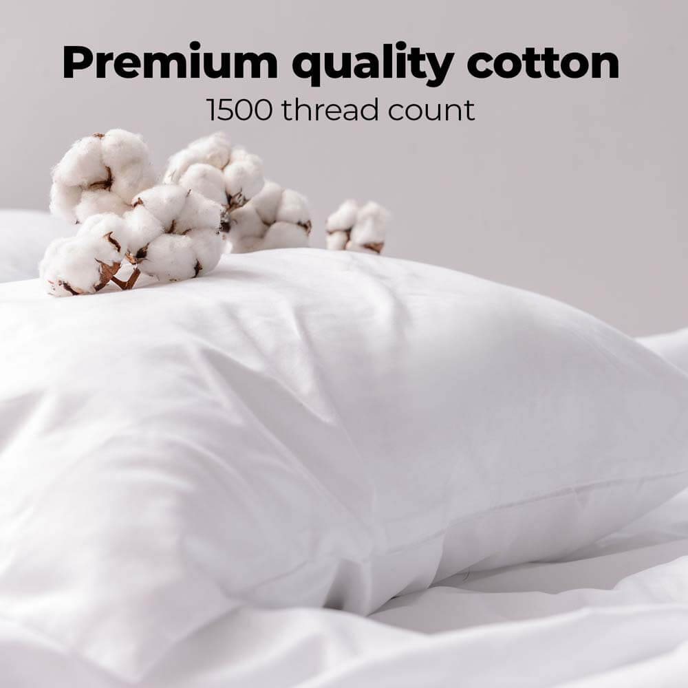 Royal Comfort 1500TC Cotton Rich Quilt Cover Set Queen Indigo