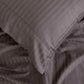 Royal Comfort 1200 Thread Count Damask Stripe Cotton Blend Sheet Set Queen Pewter