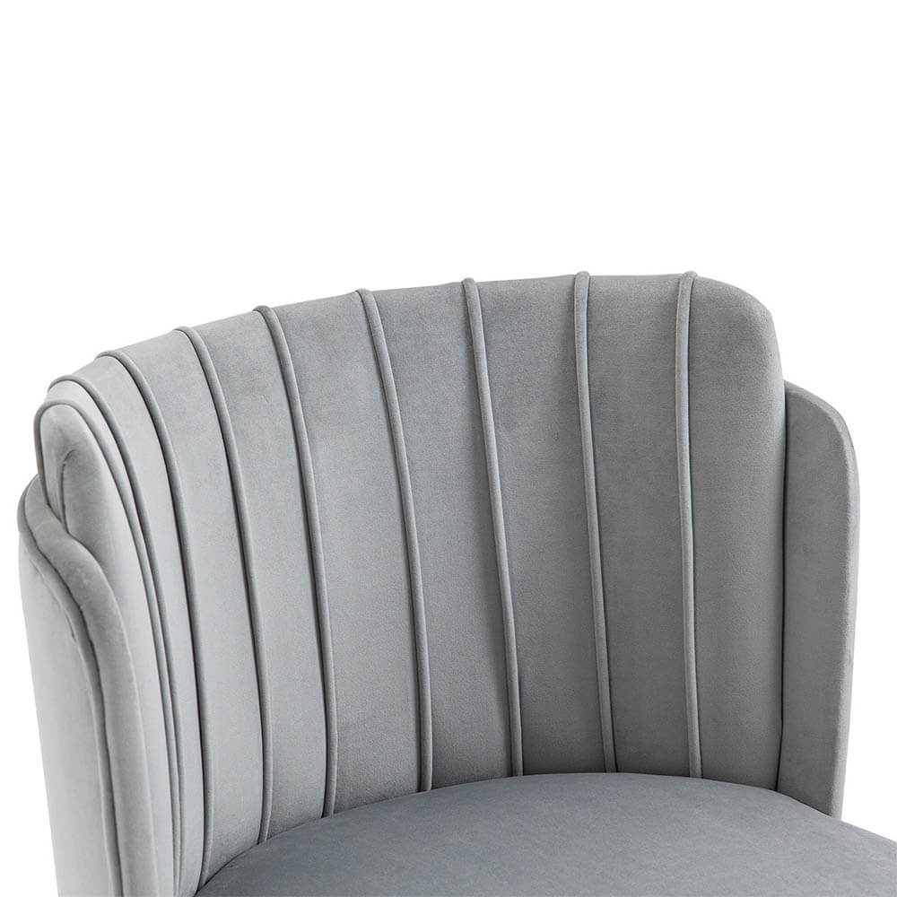 Kiama Dining Chair Set of 2 Glacier Grey Velvet