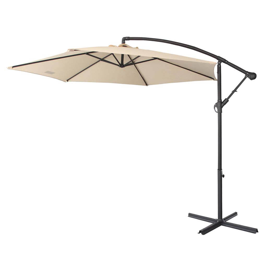 Milano Outdoor - Outdoor 3 Meter Hanging And Folding Umbrella - Beige