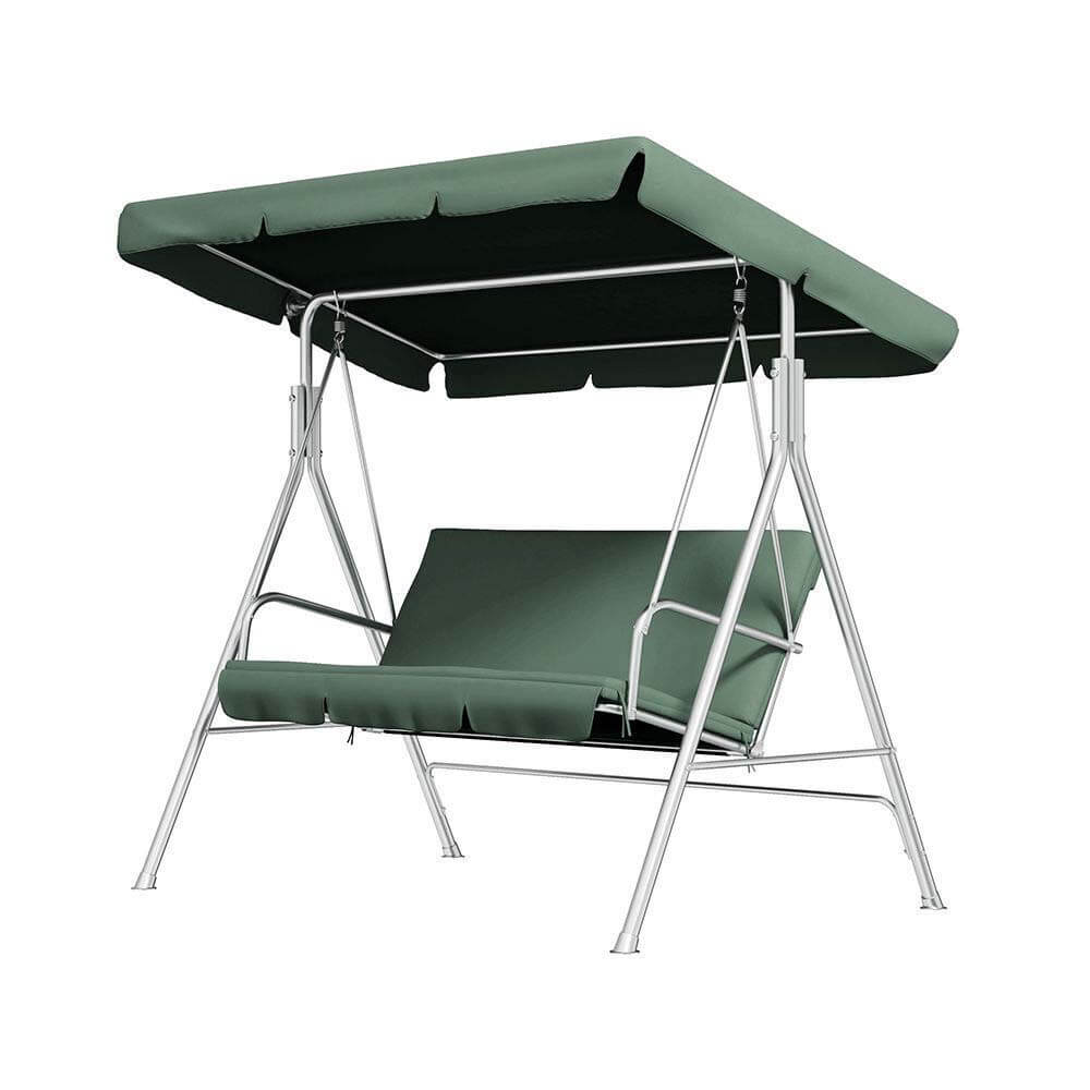 Milano Outdoor Steel Swing Chair - Dark Green