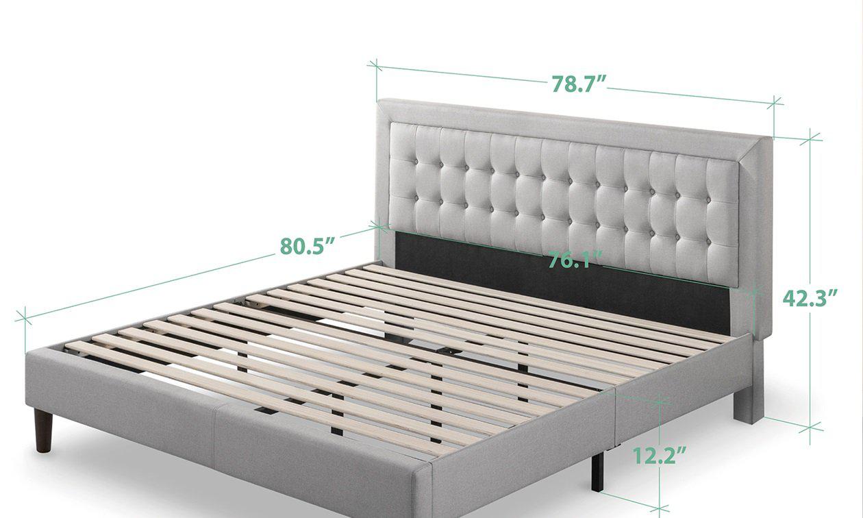 Tufted Button Upholstered Double Bed Frame