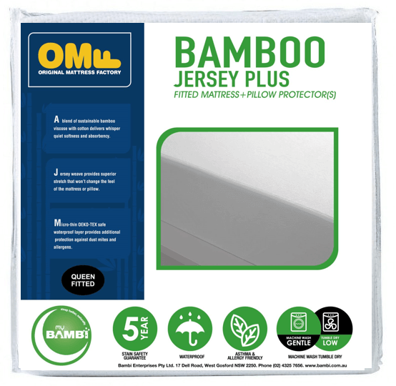 Bamboo Jersey Plus Single Mattress Protector
