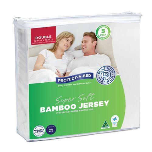 Bamboo Jersey Double Mattress Protector