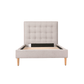 Mason Upholstered Single Bed Frame with USB
