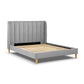 Channel Upholstered Double Bed Frame