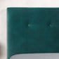 Coco Upholstered Queen Bed Frame Dark Green