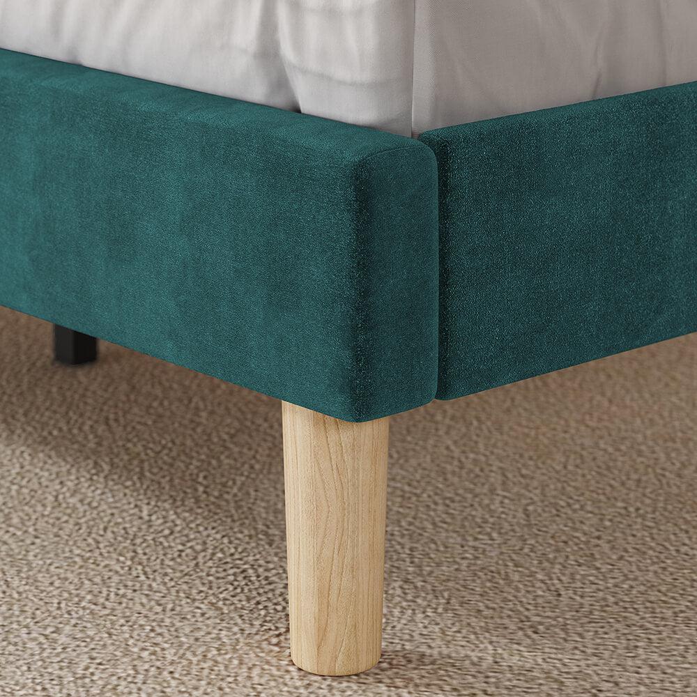 Coco Upholstered Bed Frame Dark Green