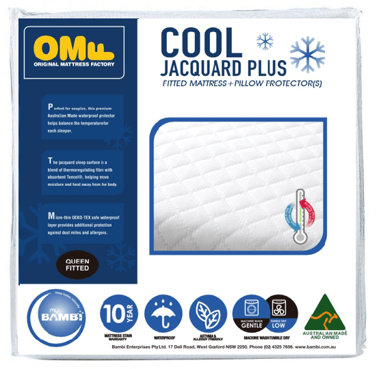 Cool Jacquard Plus Long Single Mattress Protector Pack