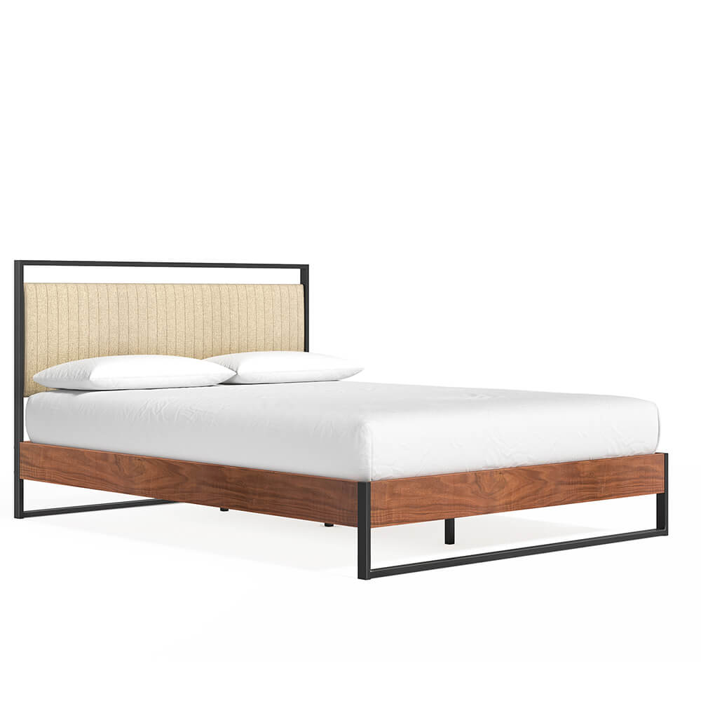 Ilsang Metal and Wood Platform Bed Frame