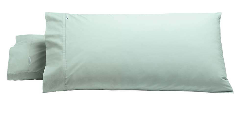 Heston 300TC Cotton Percale Pillowcase Sage King