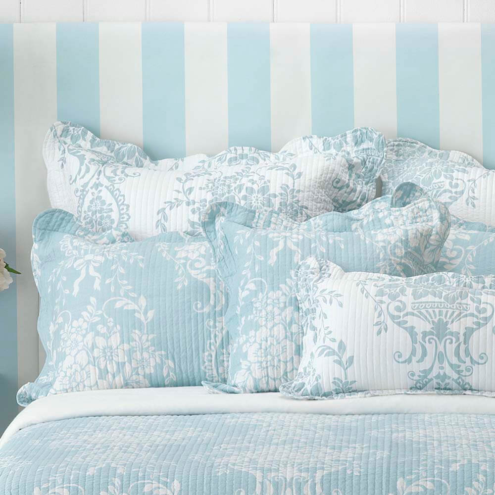 Florence Bedspread Set Blue Queen
