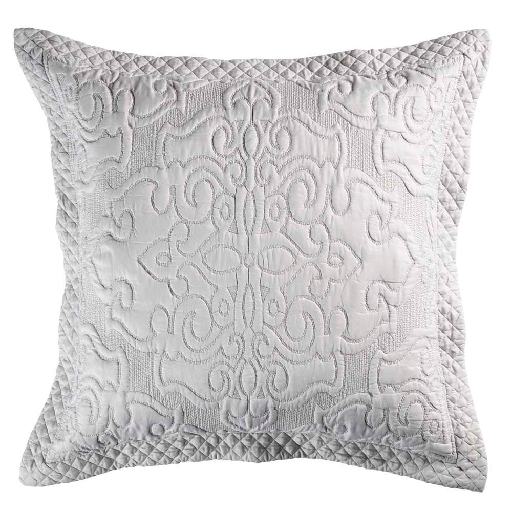 Laurent European Pillowcase Silver