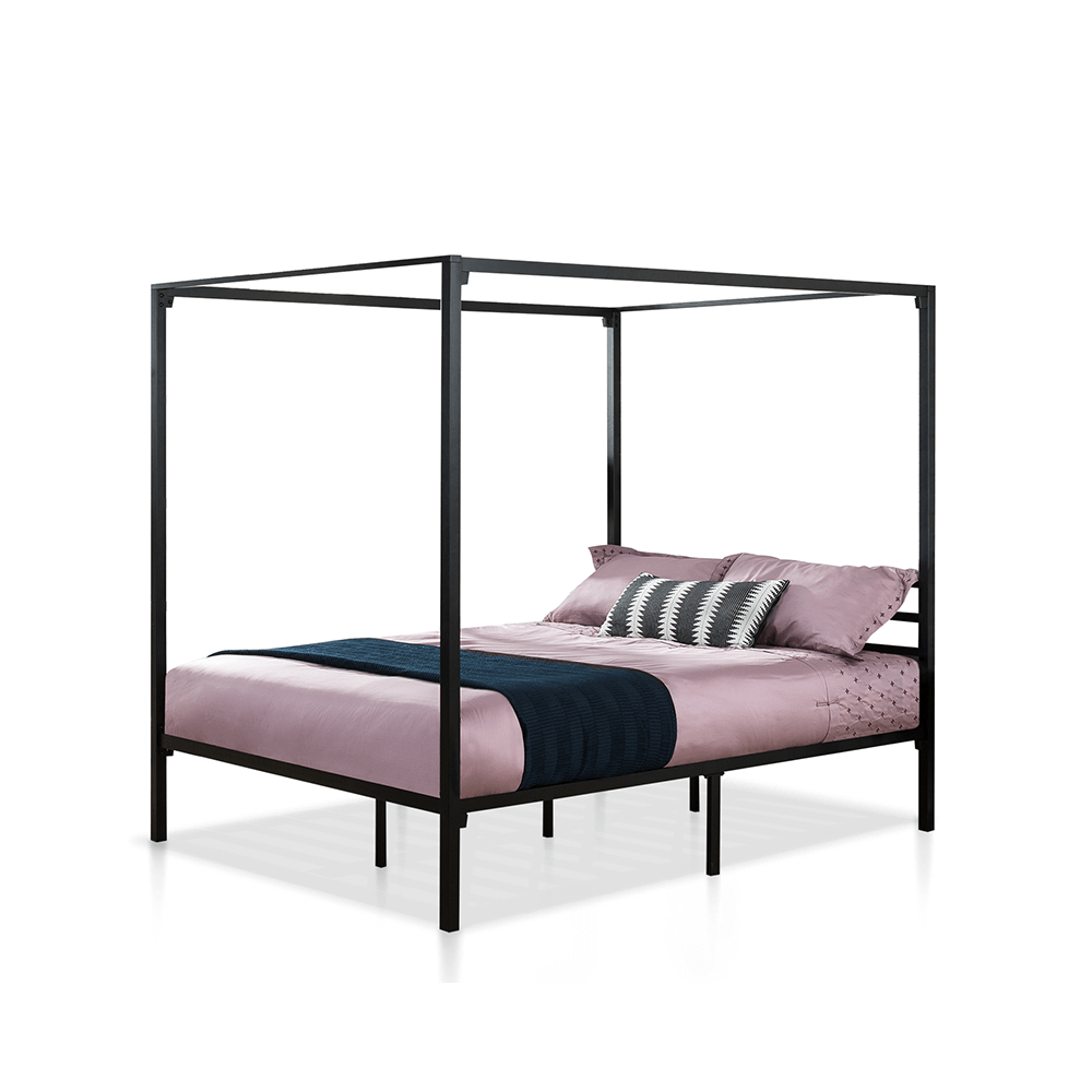 Noble Canopy Queen Bed Frame Black