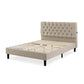 Essentials Tufted Single Bed Frame with USB