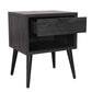 Rio 1 Drawer Bedside Table Charcoal