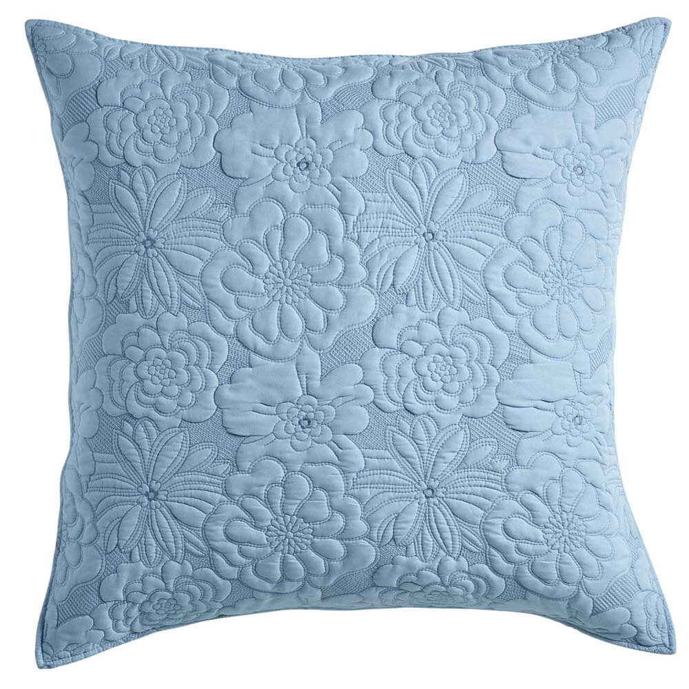 Sabrina European Pillowcase Blue