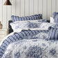 Amorette King Bedspread Set Blue