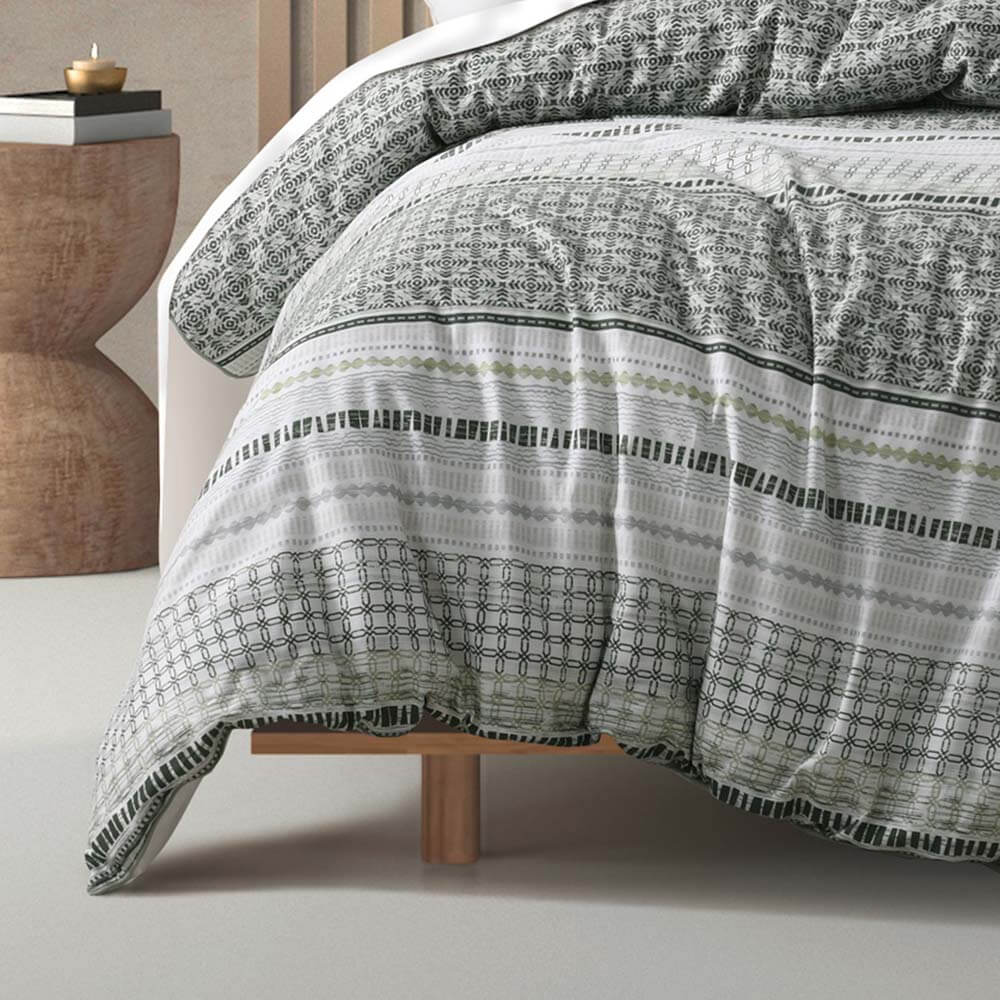 Drake Double Quilt Cover Set Green
