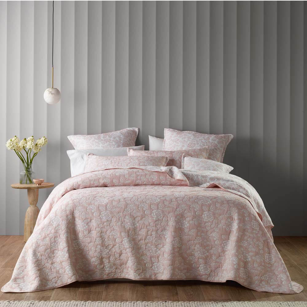 Provence Bedspread Set Pink Queen