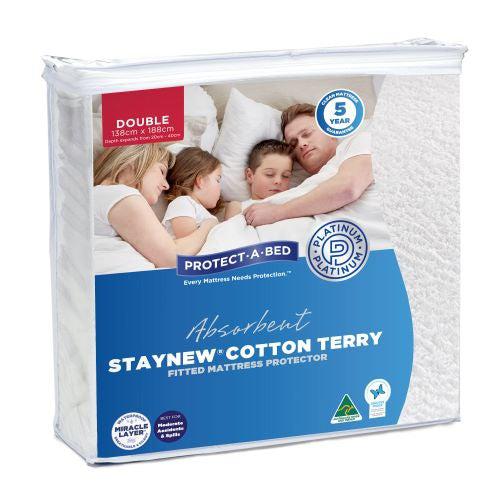 Cotton Terry Double Size Mattress Protector