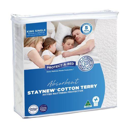Cotton Terry King Single Size Mattress Protector