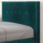 Coco Upholstered Double Bed Frame Dark Green